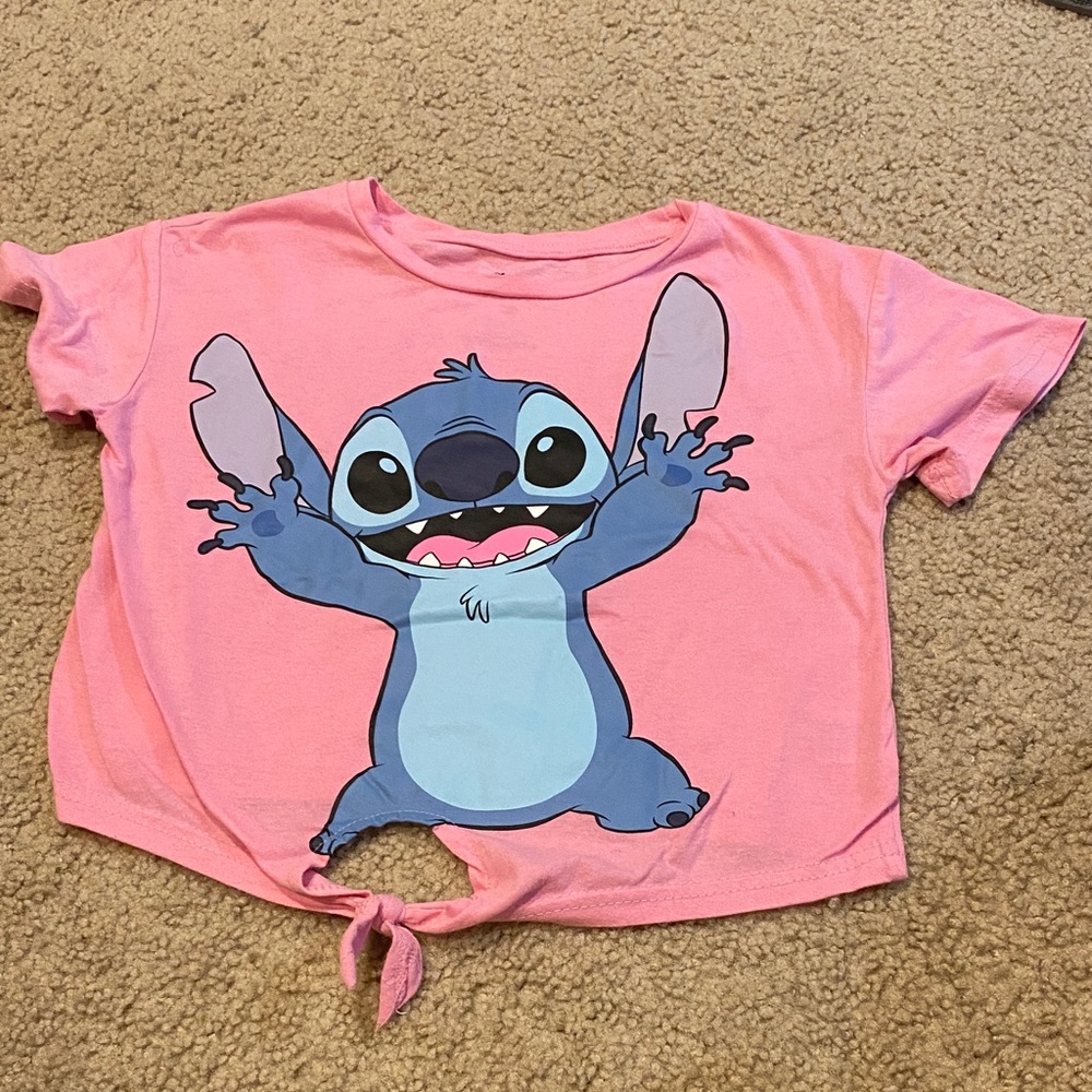 Disney Pink Tee with Stitch Graphic